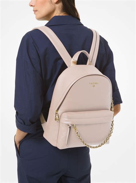 michael kors slater backpack|Michael Kors pebbled leather backpack.